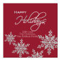 Small Square Snowflakes Christmas Labels